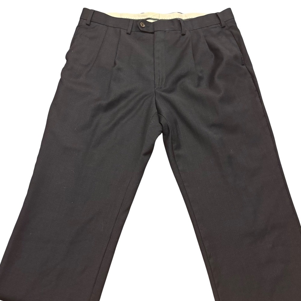 Lauren Ralph Lauren | Mens 36x32 | Pleated 100% Wool Dress Pants Brown Cuffed